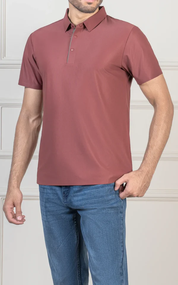 PLAIN EXECUTIVE POLO SHIRT RUST